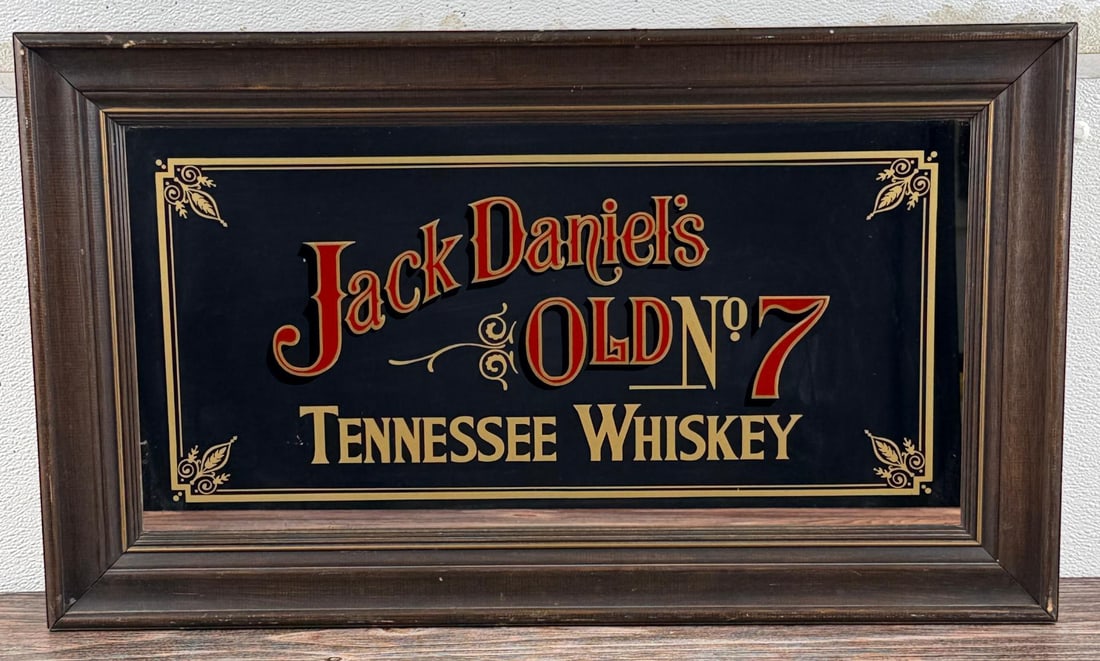 Jack Daniels Old No 7 Whiskey Bar Mirror: 17" by 29".