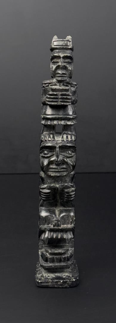 Mexican Carved Stone Totem: 9" tall