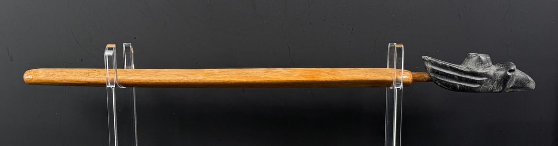 Native American Indian Peace Pipe: Second Half of the 20th Century. Measures 15 1/4" long.