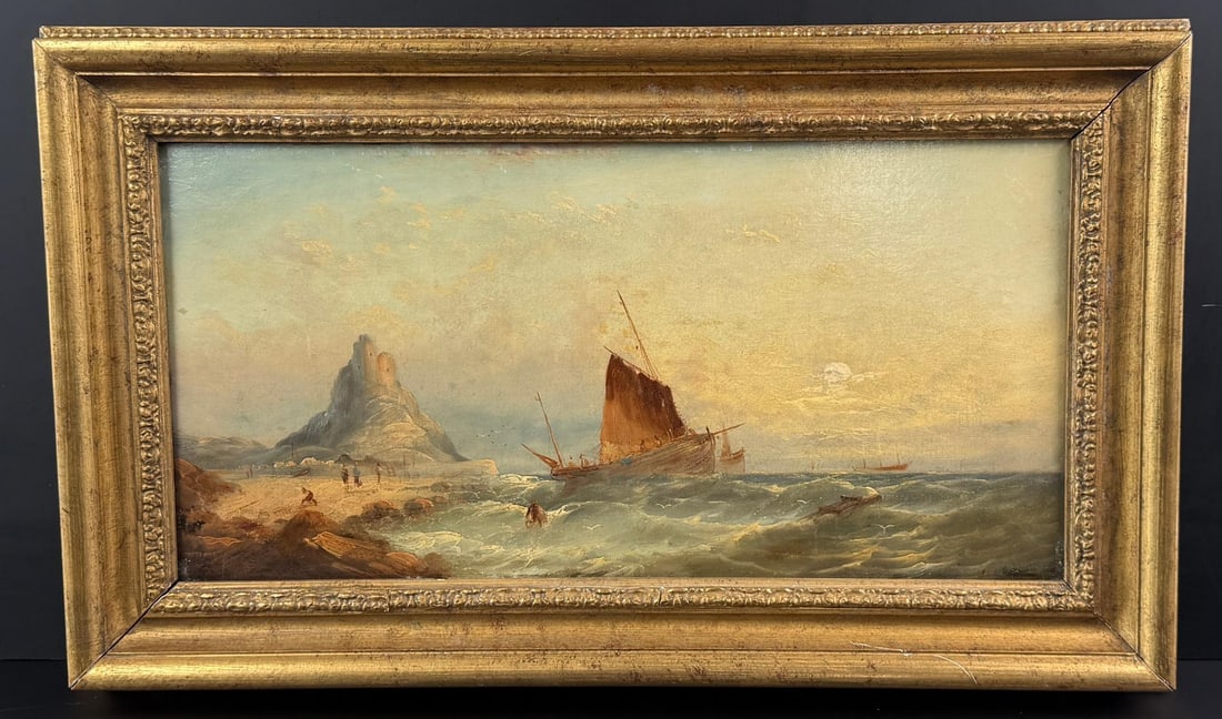 Painting in the Manner of William Henry Williamson: Unsigned. 17 1/2" by 29 1/2" framed. 12" by 24" unframed. Oil on Canvas.