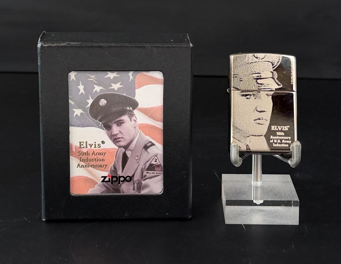 Elvis 50th Anniversary Zippo Lighter: Nice example.