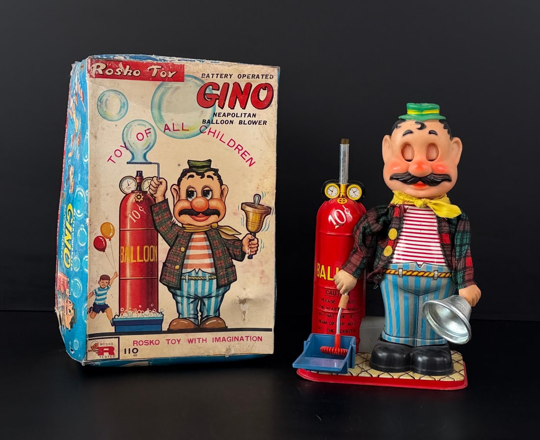 Rosko Toy Gino the Balloon Man Battery Op Toy: Working in box.