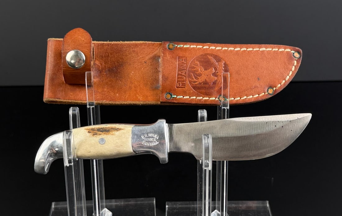 RH Rudy Ruana Bonner Montana Signed Knife 13a: Signed by Rudy. 7 1/2" long. Appears to be never used or carried.