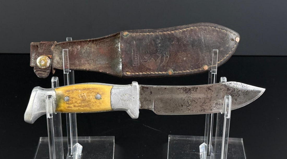 RH Rudy Ruana Bonner Montana Knife: M Stamp. 9 5/8" long.