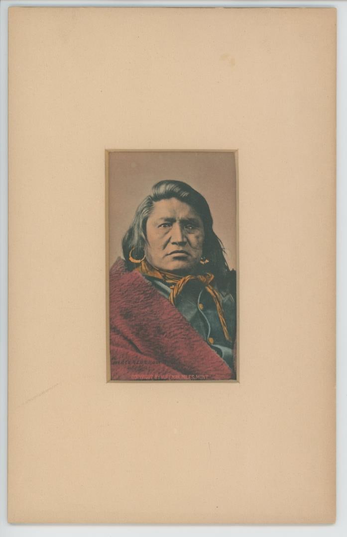 Laton Alton Huffman Montana Deaf Bull Collotype: 7" by 11" in matte. Laton A. Huffman (1854 - 1931) was active/lived in Montana. Laton Huffman is known for National park photography, western settlement themes. Laton A. Huffman was born on October 31