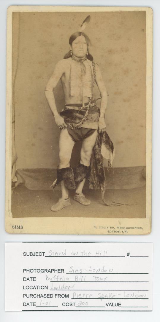 Buffalo Bills Wild West Show Indian Cabinet Photo: Sims of London Photographer. Title is Stand on the Hill.