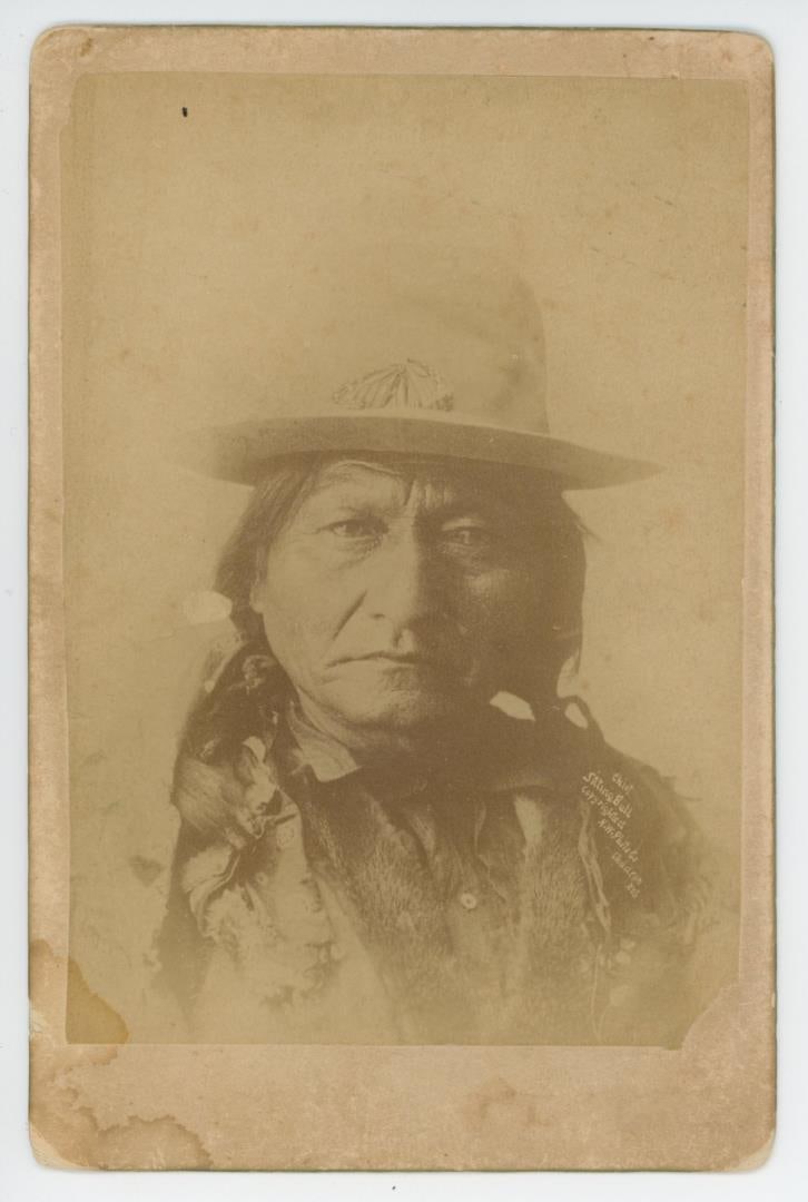 W.R. Cross Chief Sitting Bull Indian Cabinet Photo (1 of 3)