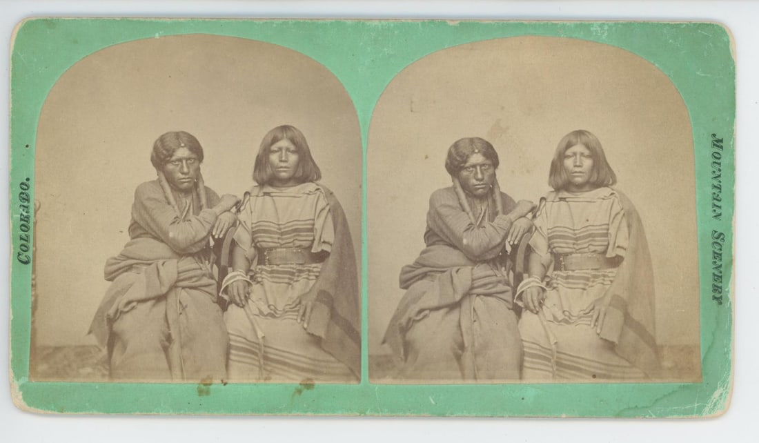 William Chamberlain Ute Indians Utah Stereoview: Nice image.