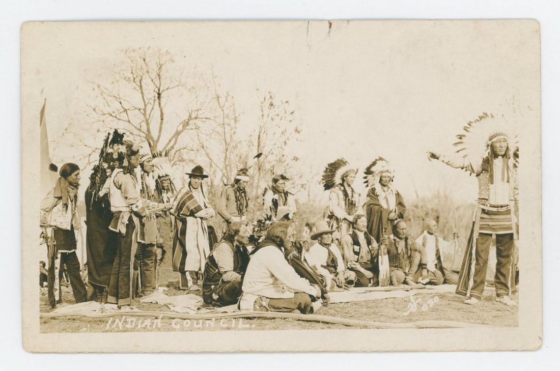 Indian Council RPPC Postcard: Nice example.