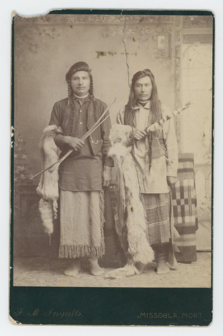 Frank M. Ingalls Missoula Montana Indian Photo: 4 1/4" by 6 1/2". Frank M. Ingalls (1861?1934) was a prominent portrait and landscape photographer in Missoula, Montana, active from about 1890 to 1912.