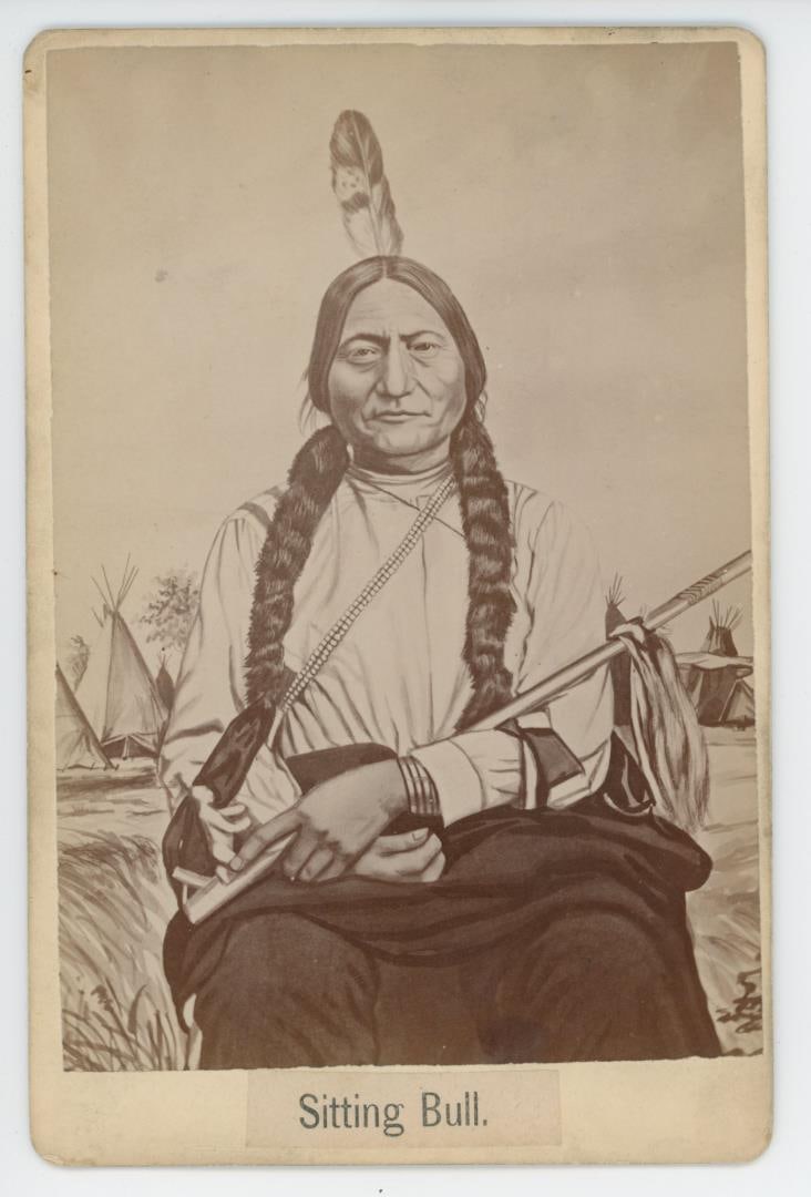 DF Barry Sitting Bull Indian Cabinet Photo: 4 1/4" by 6 1/2"