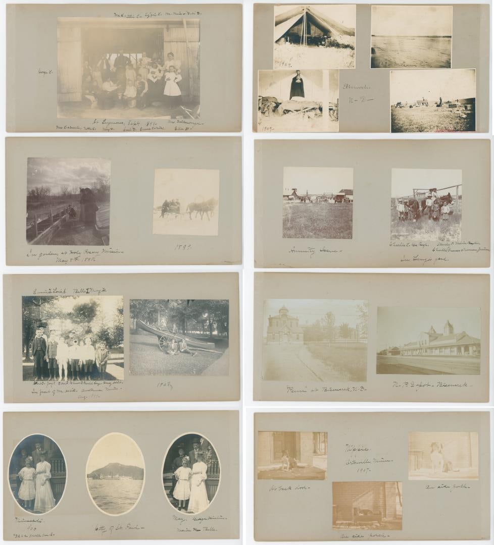 Bismarck North Dakota Photos: Ranging from 1890s until 1907. Each is 6" by 11".
