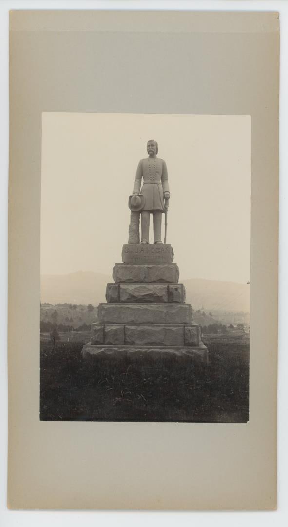 John Logan Statue Fort Meade Dakota Photo: Dakota Territory. 6" by 11".