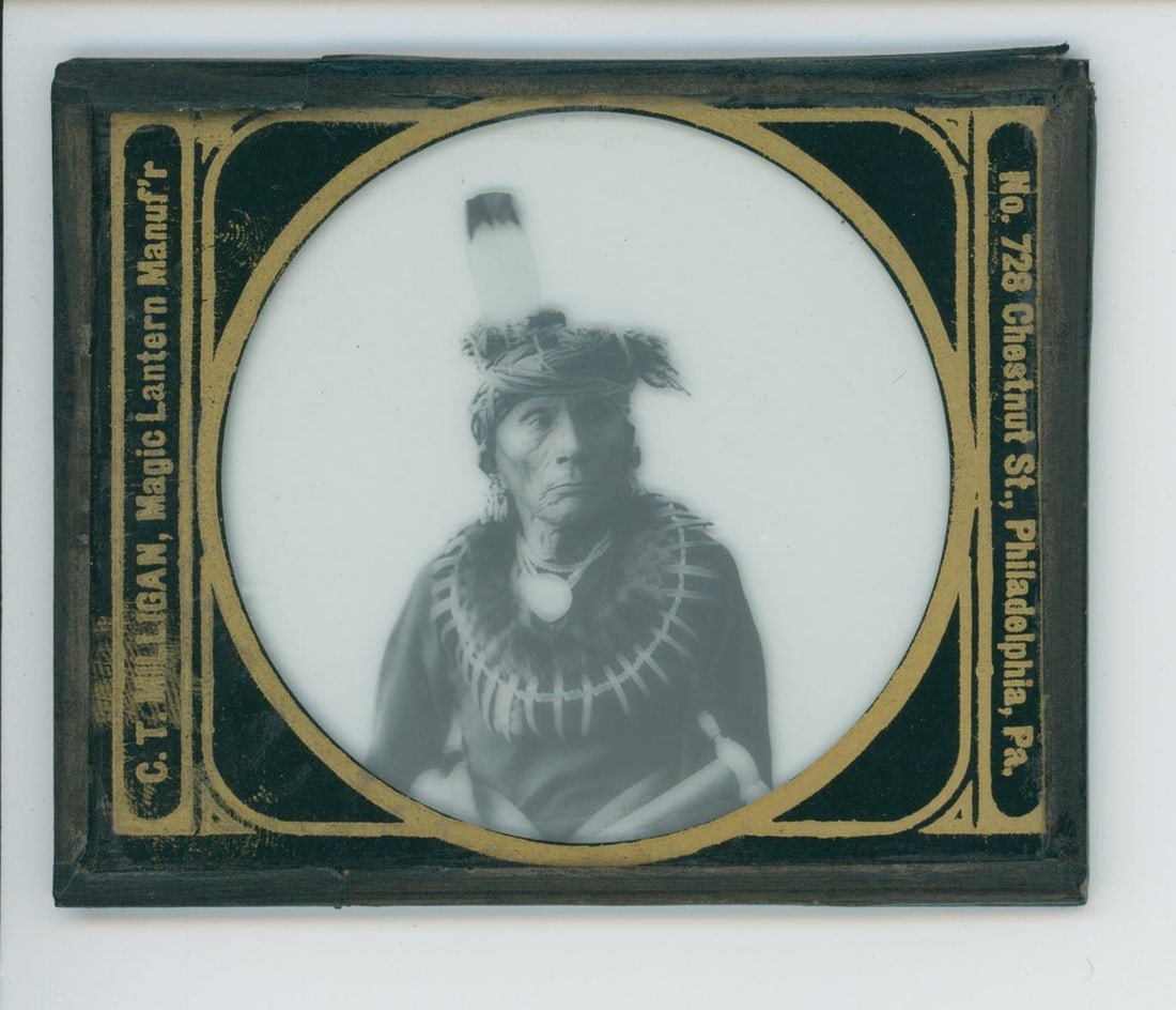 Thrach-Tche True Eagle Missouria Indian Slide: Alexander Gardner Photographer.