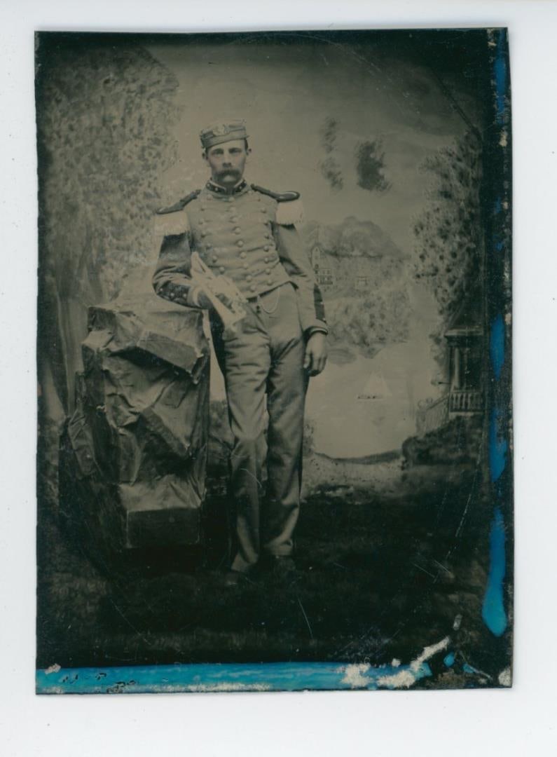 Occupational Bugler Band Member Tintype Photo (1 of 3)