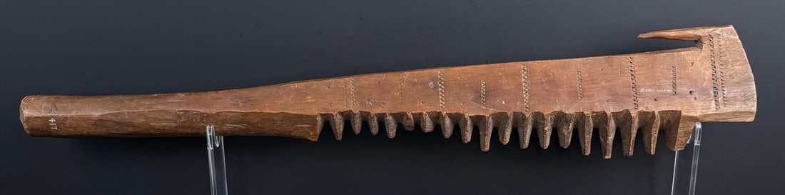 19th Century Nifo'oti Samoa Samoan War Club: 30" by 5 1/2" by 2".