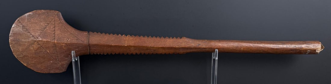 19th Century Fa'alautalinga Samoa Samoan War Club: 311" by 6 3/8" by 2".