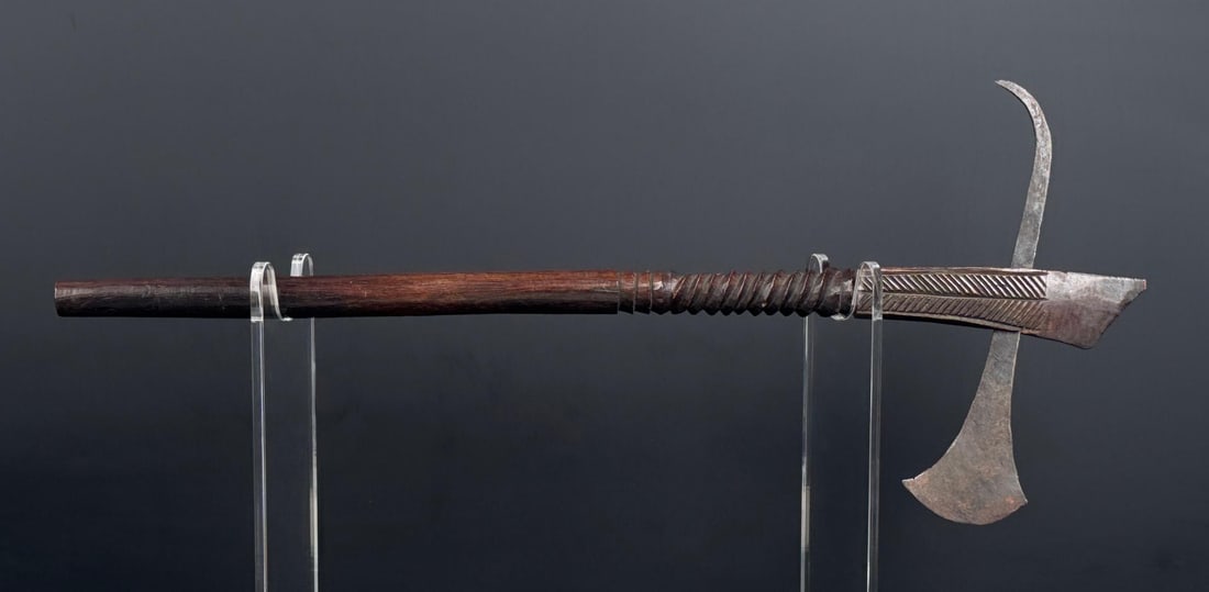 19th Century Tanzanian Malawi Battle Axe: 19 3/4" long.