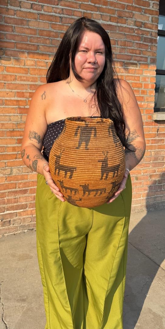 Apache Figural Native American Olla Indian Basket - 10