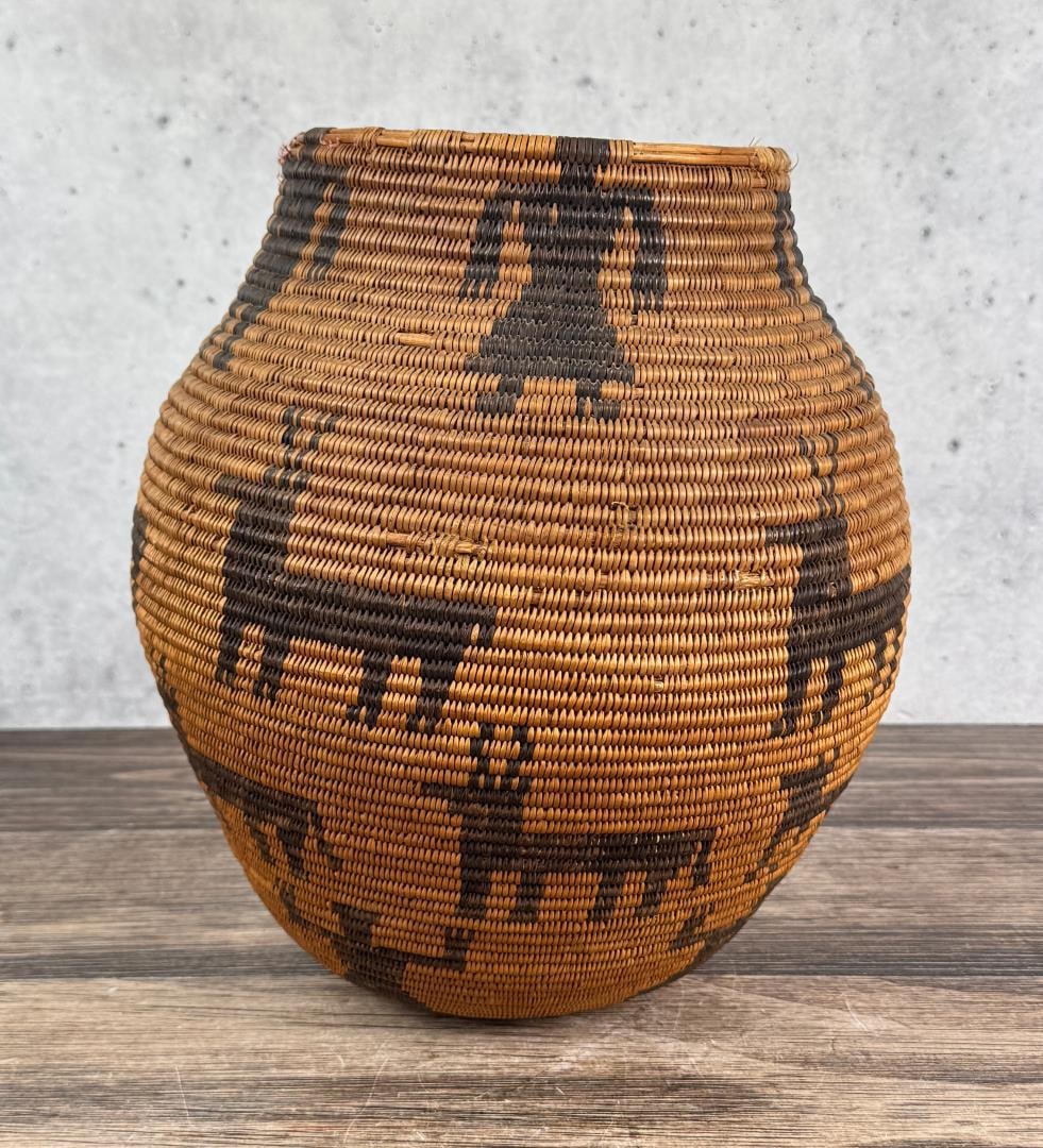 Apache Figural Native American Olla Indian Basket - 2