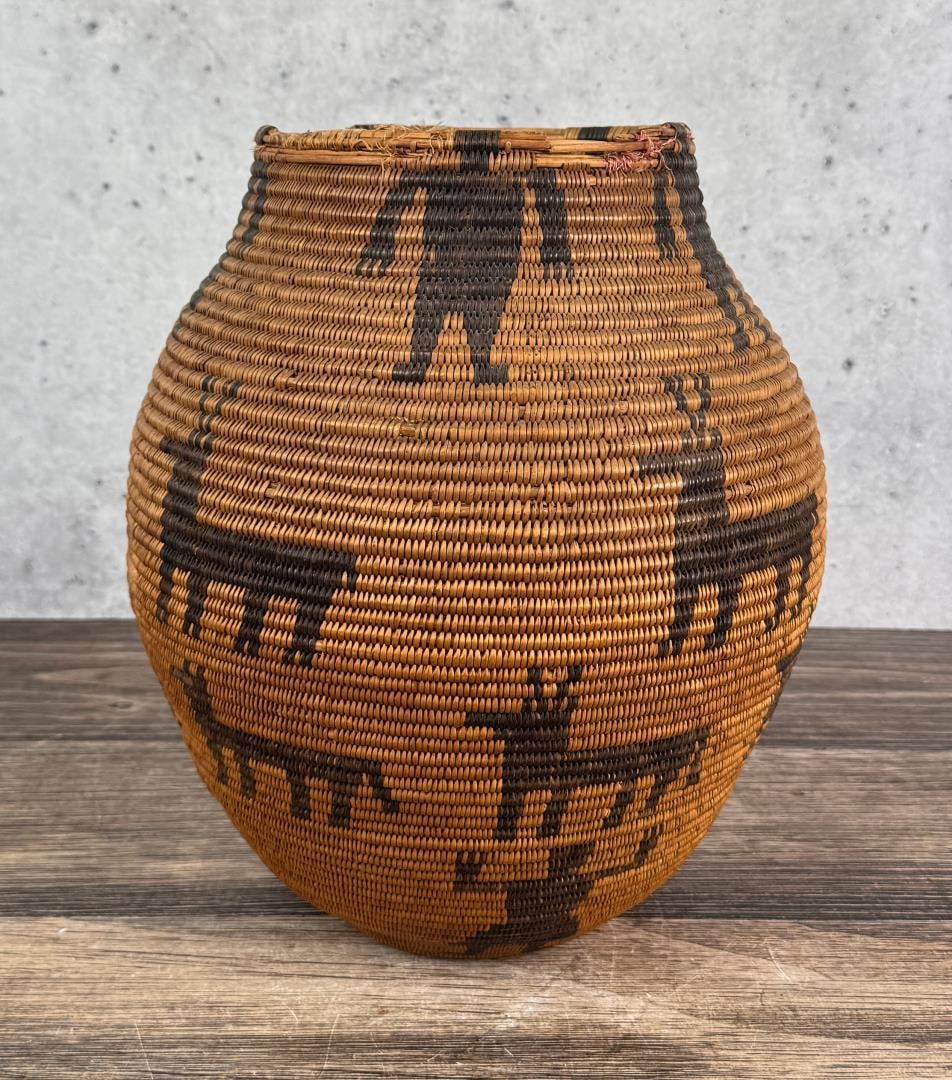 Apache Figural Native American Olla Indian Basket - 3