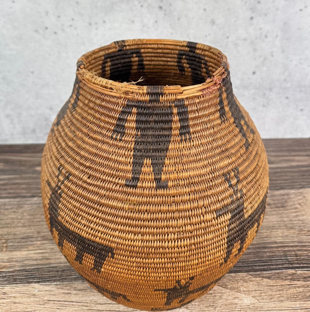 Apache Figural Native American Olla Indian Basket - 4