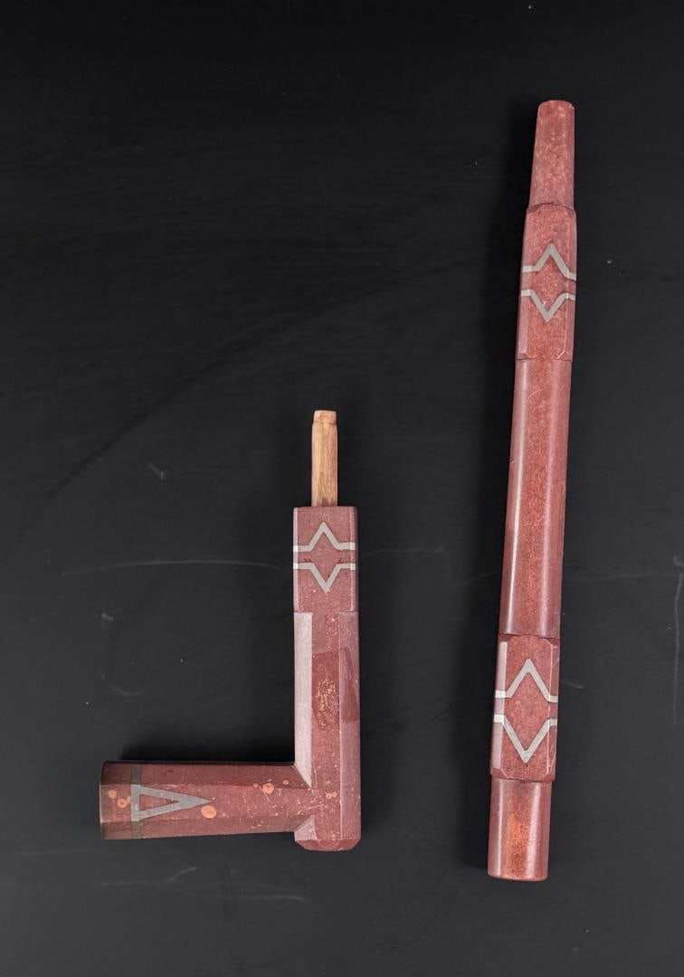Native American Indian Catlinite Pipestone Pipe - 3