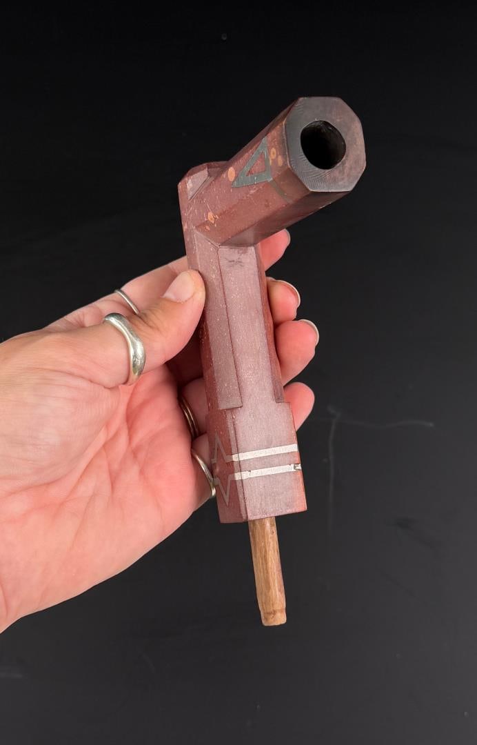 Native American Indian Catlinite Pipestone Pipe - 5