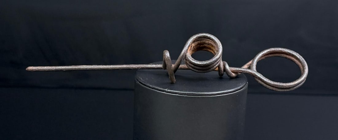Antique Butte Montana Miners Wire Candlestick: Twisted Wire. 8 1/8" long.