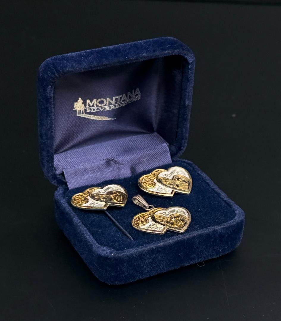 Montana Silversmiths Hearts Pendant and Earrings (1 of 7)