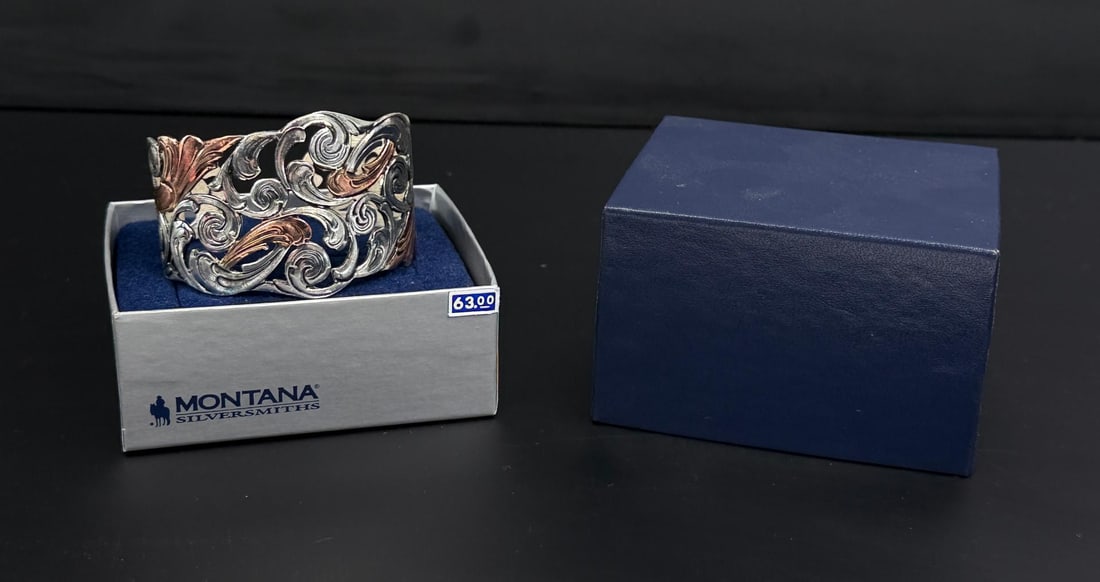 Montana Silversmiths Cowgirl Cuff Bracelet: 6" inner circumference.