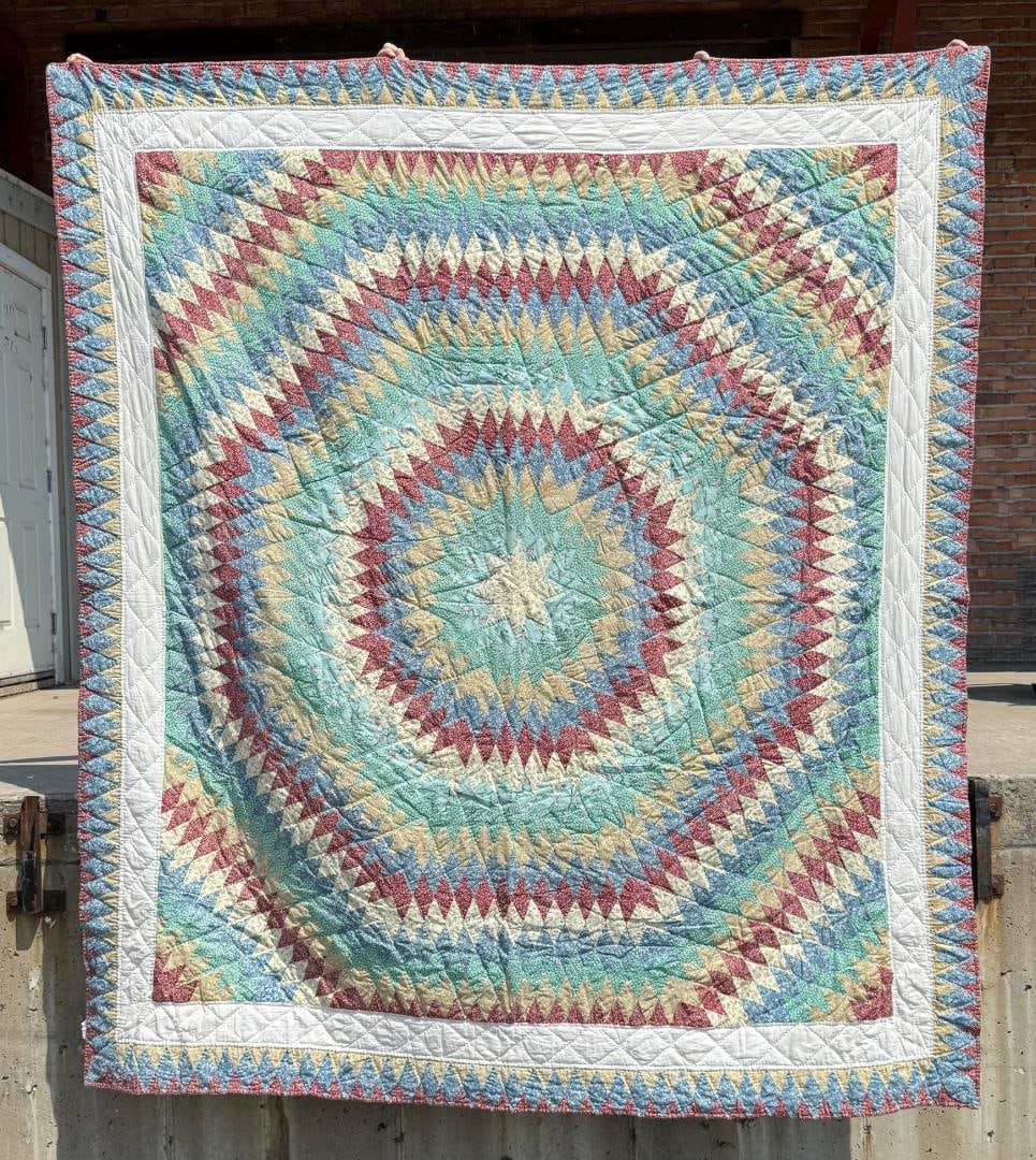Star of Bethlehem Quilt: 88 1/4" by 100 1/2".