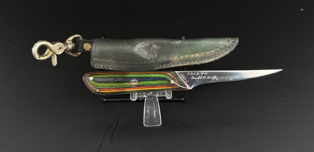 Gerald Hintz Montana Custom Made Fillet Knife: 8 1/4" long.