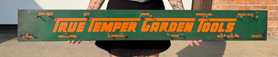 True Temper Garden Tools Store Display Rack: 6" by 48".