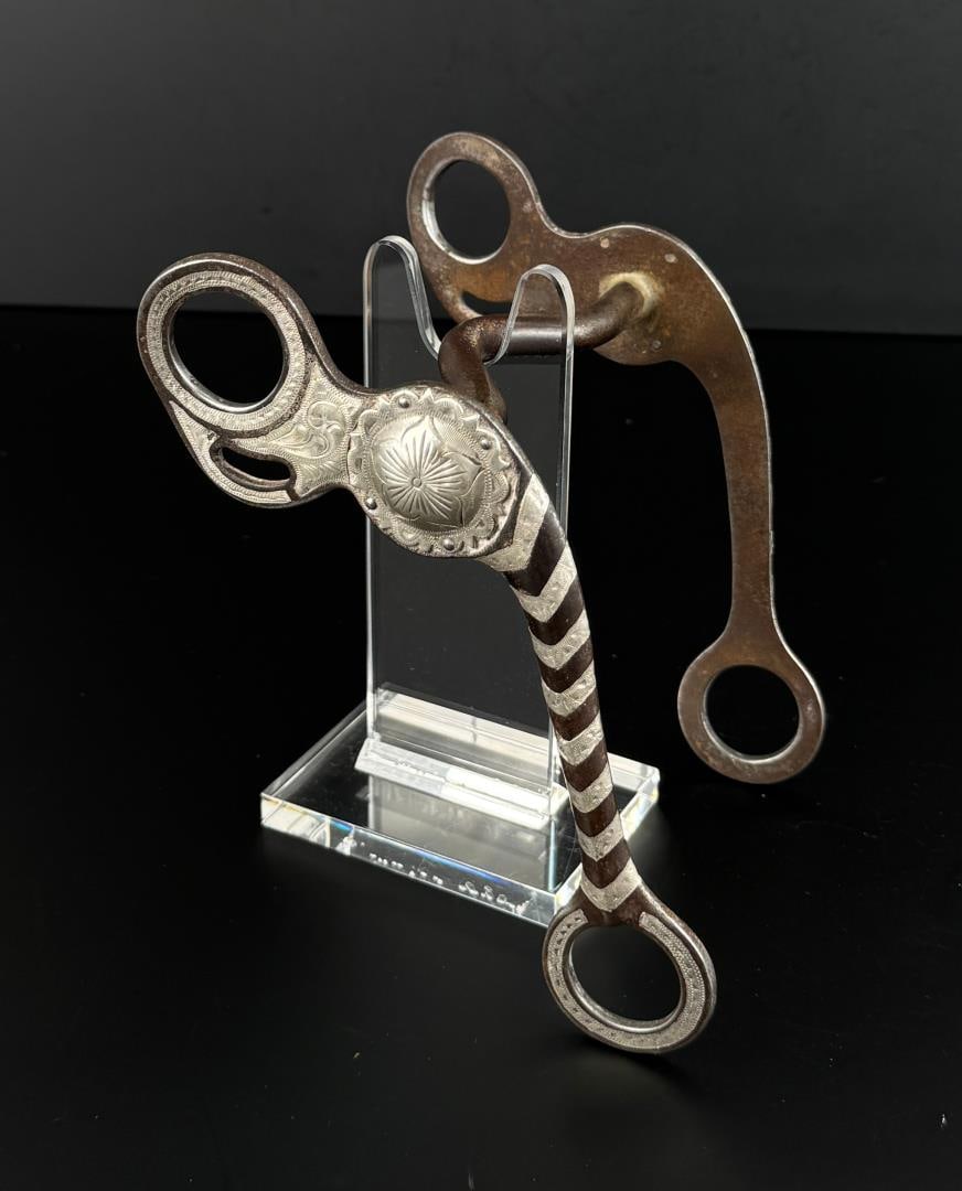 Garcia Elko Nevada Silver Overlay Cowboy Bit: 8 1/4" long.