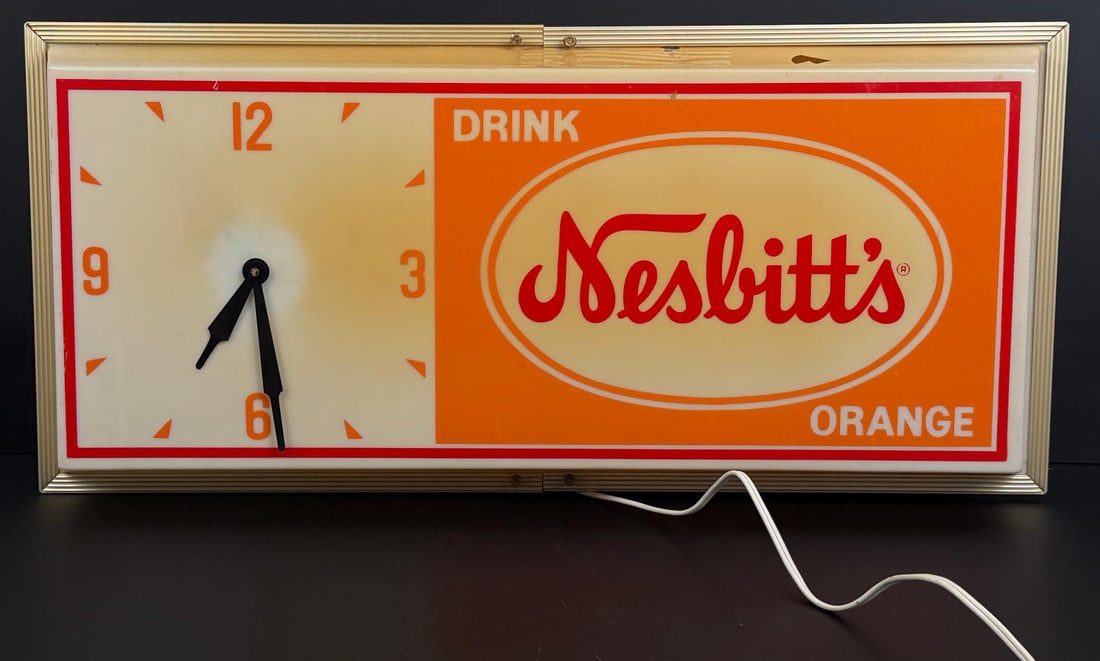 Nesbitts Orange Soda Lighted Clock (1 of 6)