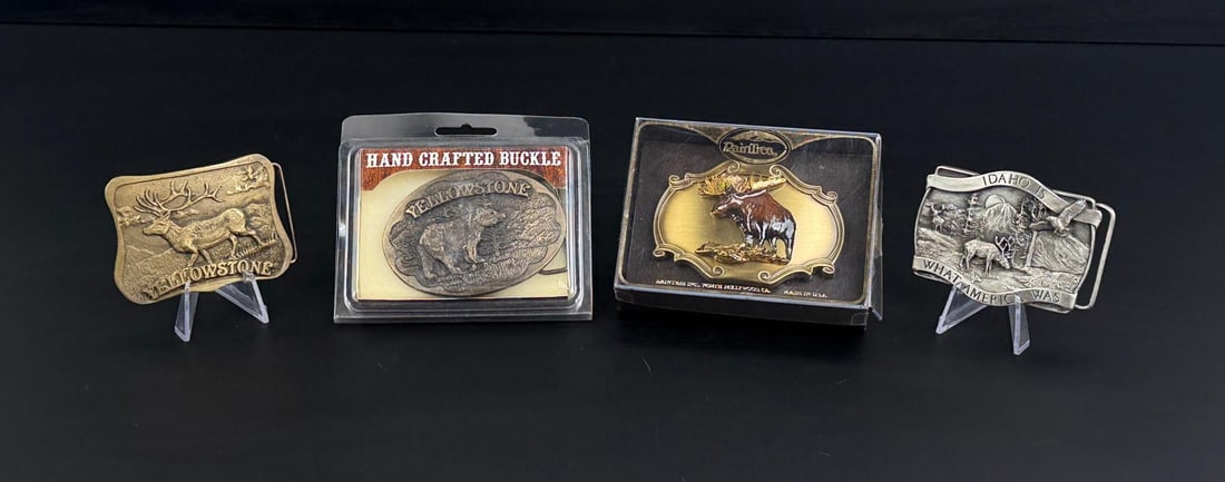 Yellowstone and Idaho Cowboy Wildlife Belt Buckles (1 of 5)