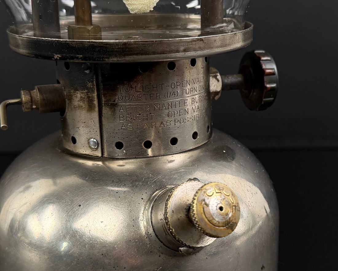 Coleman 242b Hiking Camping Lantern: Hood has chipping.
