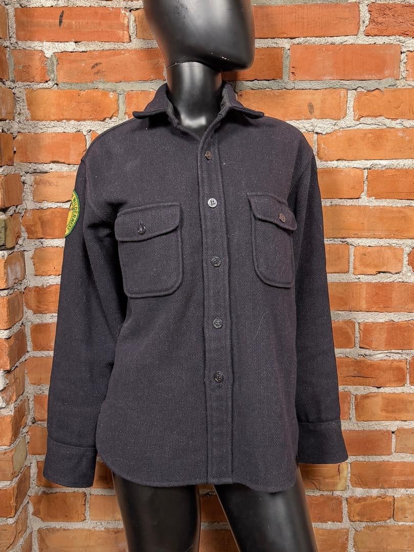 Vintage Fox Knapp Wool Shirt Jacket