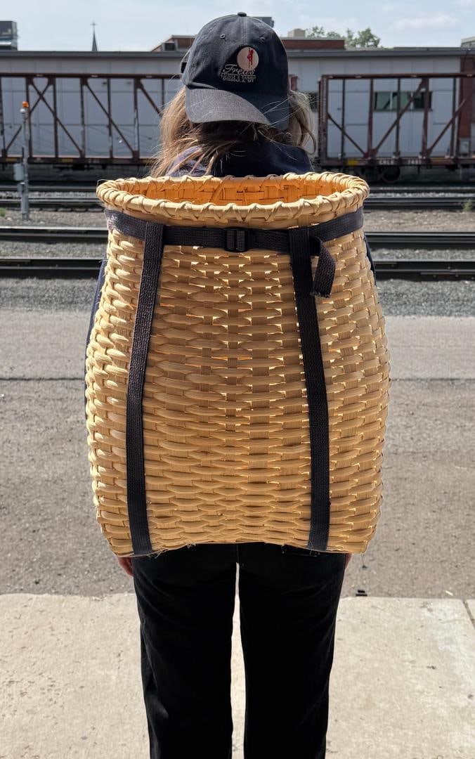 Splint Oak Basket Trapper Backpack - 6