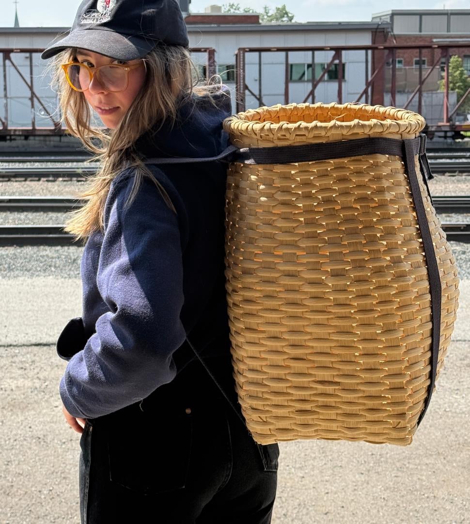 Splint Oak Basket Trapper Backpack - 7