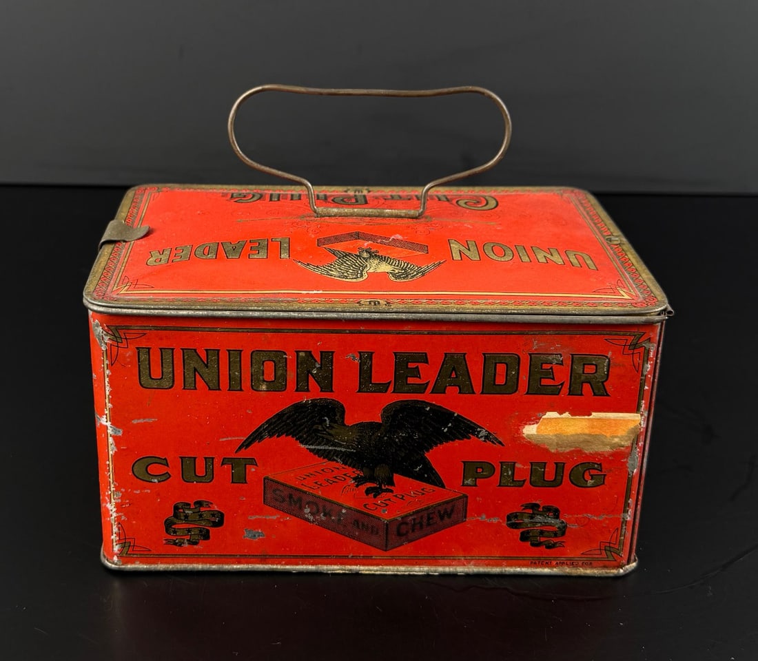 Union Leader Cut Plug Tobacco Tin