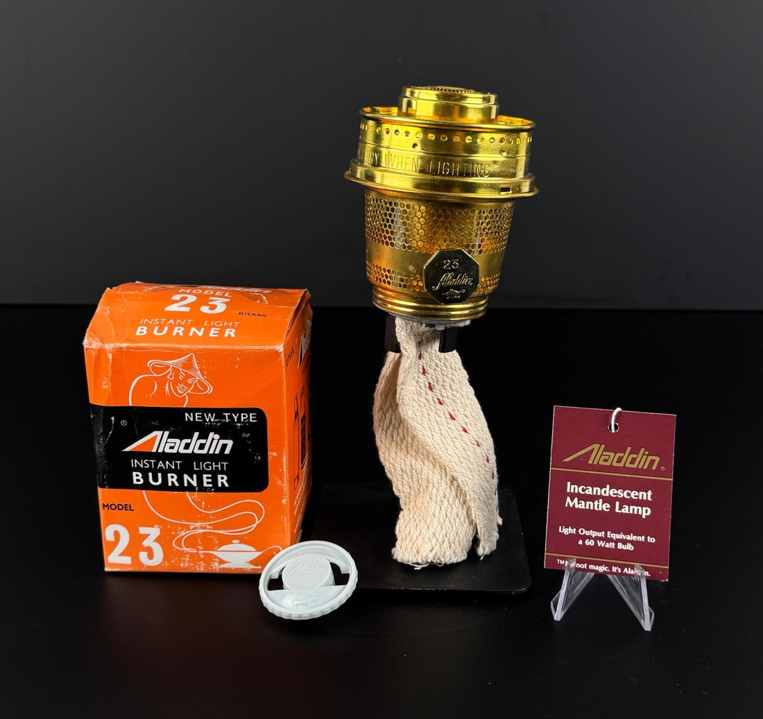 Aladdin Model 23 Instant Light Lamp Burner: Nice example.