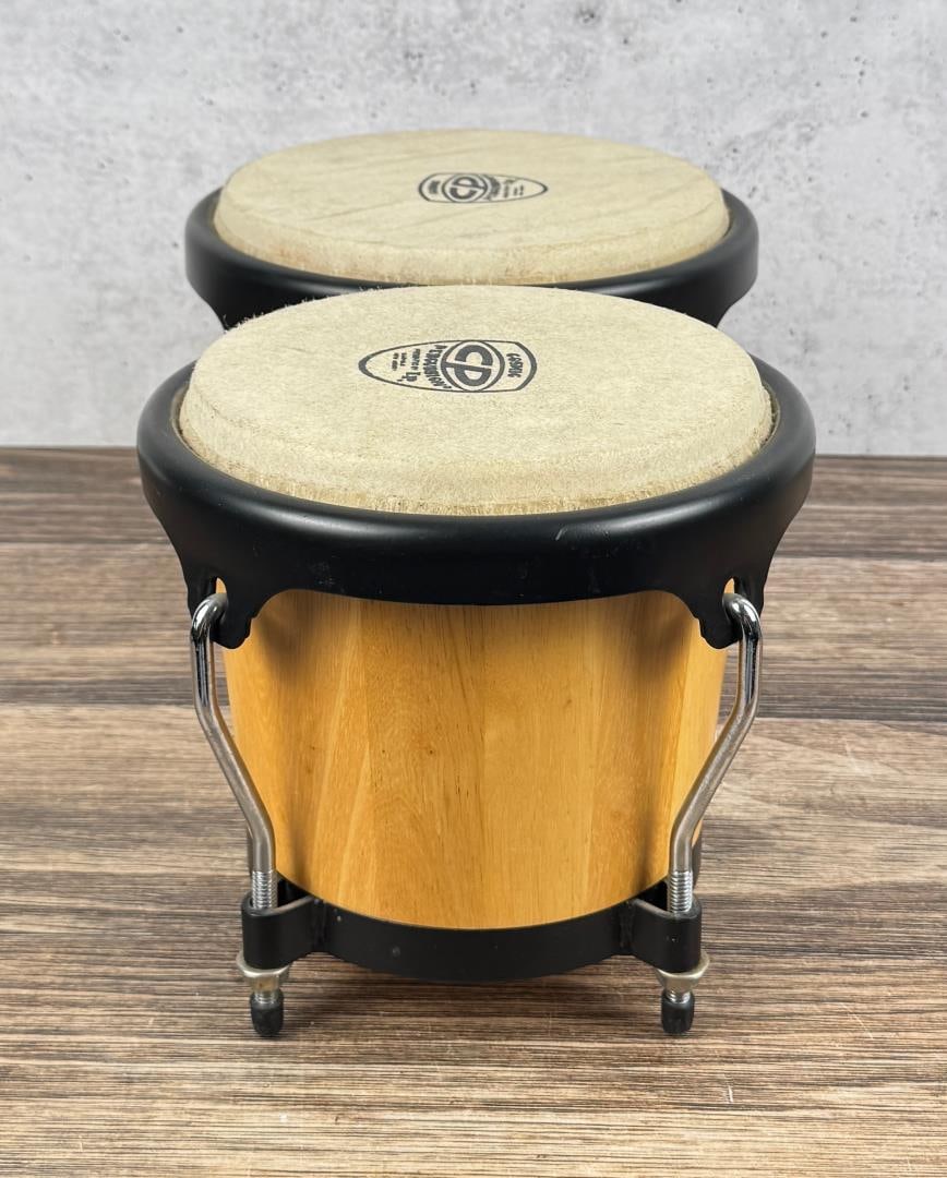 Cosmic Percussion Wood Bongos: 7 7/8" by 9 1/2" by 18 1/4".