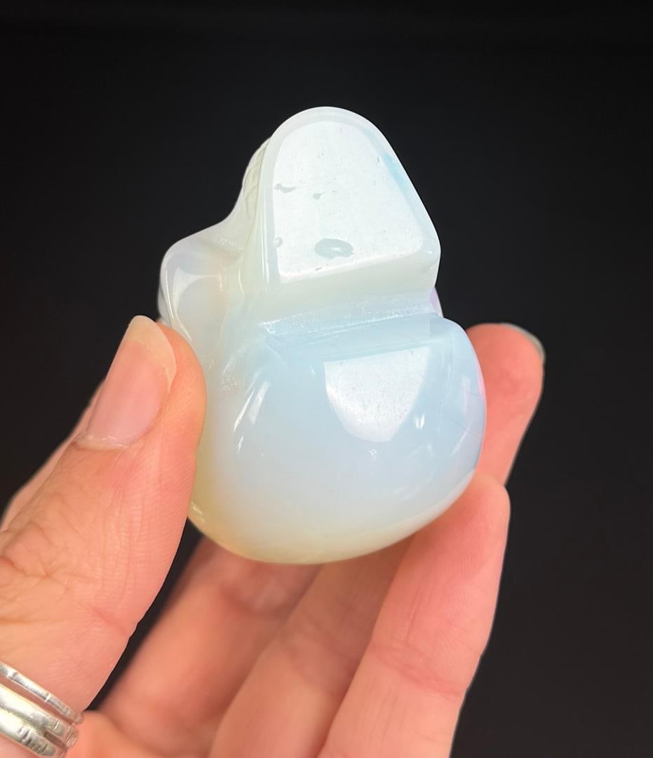 Opalite Skull Carving - 3