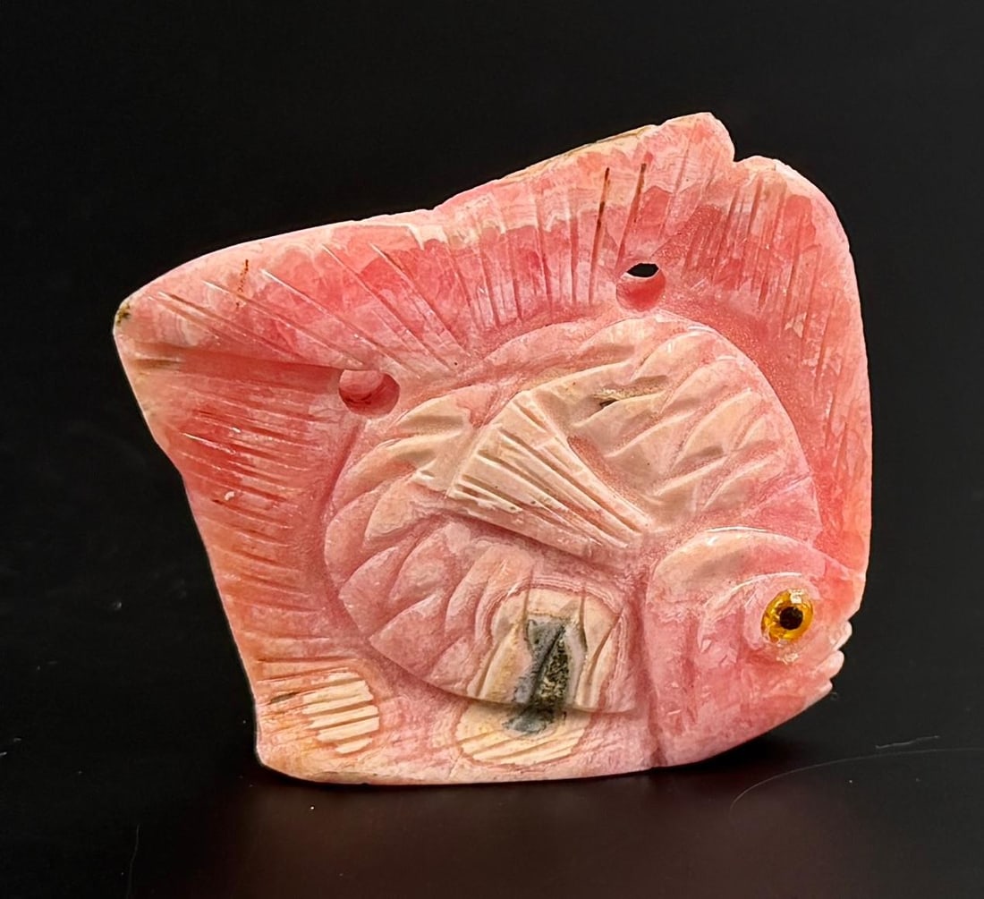 Rhodochrosite Fish Carving (1 of 4)