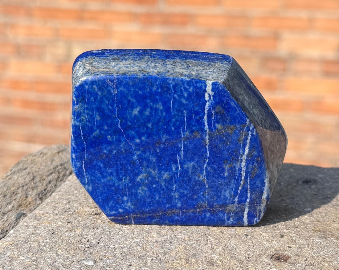 1275ct Lapis Lazuli Stone Carving Media: 255 grams. 3/4" by 2 3/8" by 3 1/8"
