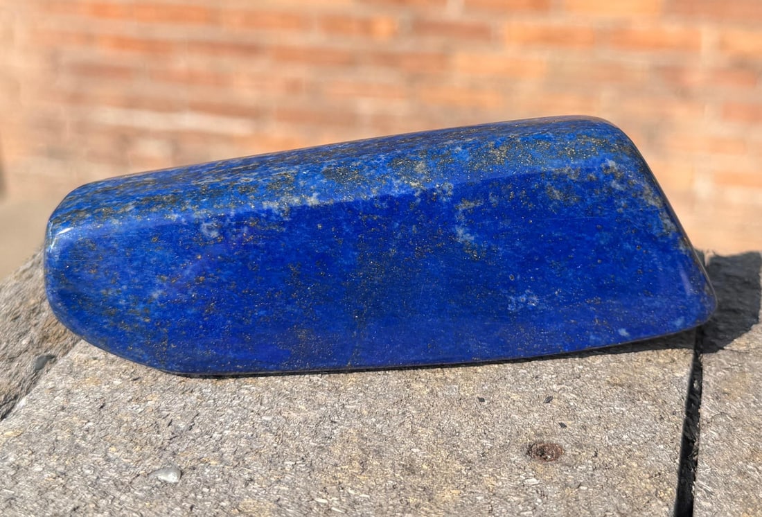 1545ct Lapis Lazuli Stone Carving Media: 309 grams. 7/8" by 1 5/8" by 4 7/8".