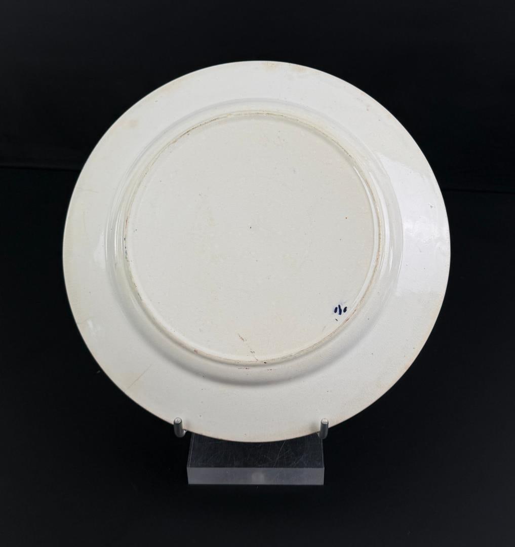 Staffordshire Stick Spatter Rabbitware Plate: 9 1/4" in diameter