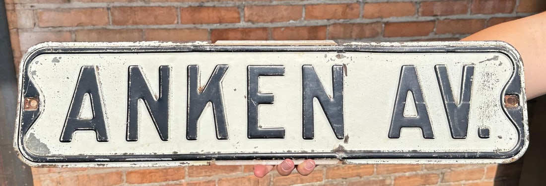 Anken Avenue Lake Delta New York Street Sign: 24" by 6"